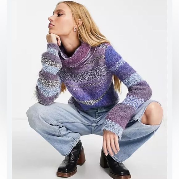 Free People My Girl Turtleneck Midnight Combo XS NWT - Picture 7 of 11